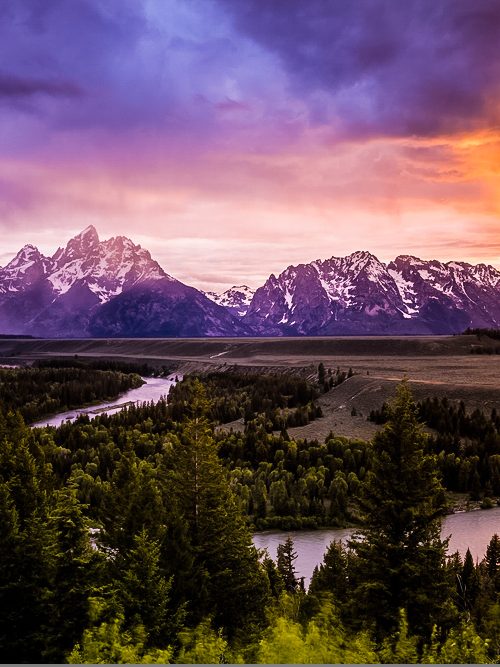 A view of Grand Teton from where most people begin floating the Snake River
