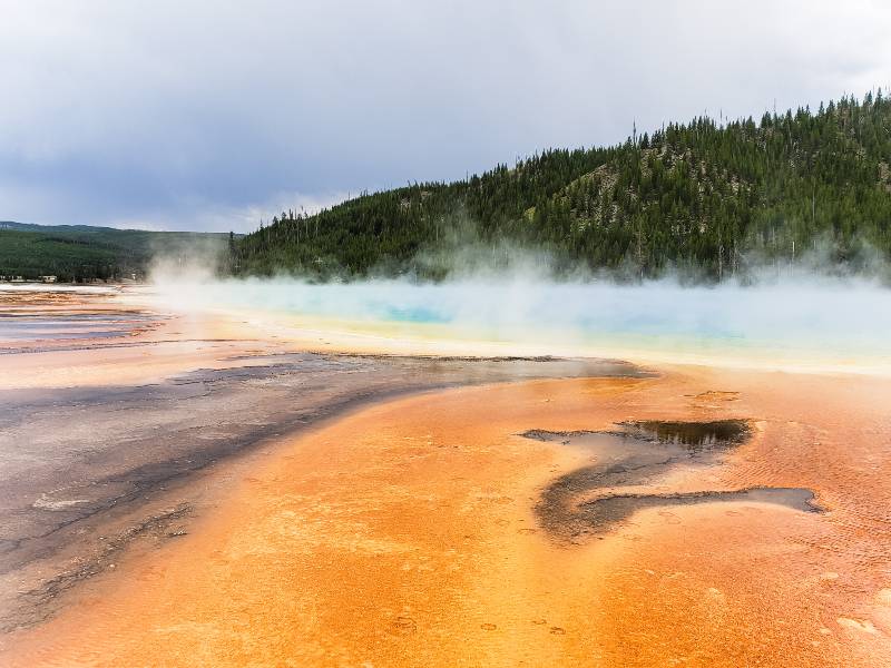 Grand Prismatic Spring at Yellowstone, one of the places the National Parks Annual Pass works